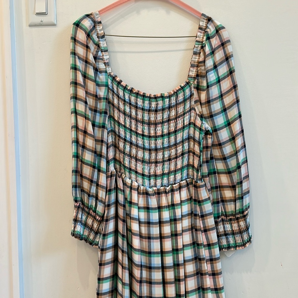 Maeve Smocked Midi Dress size Small runs large